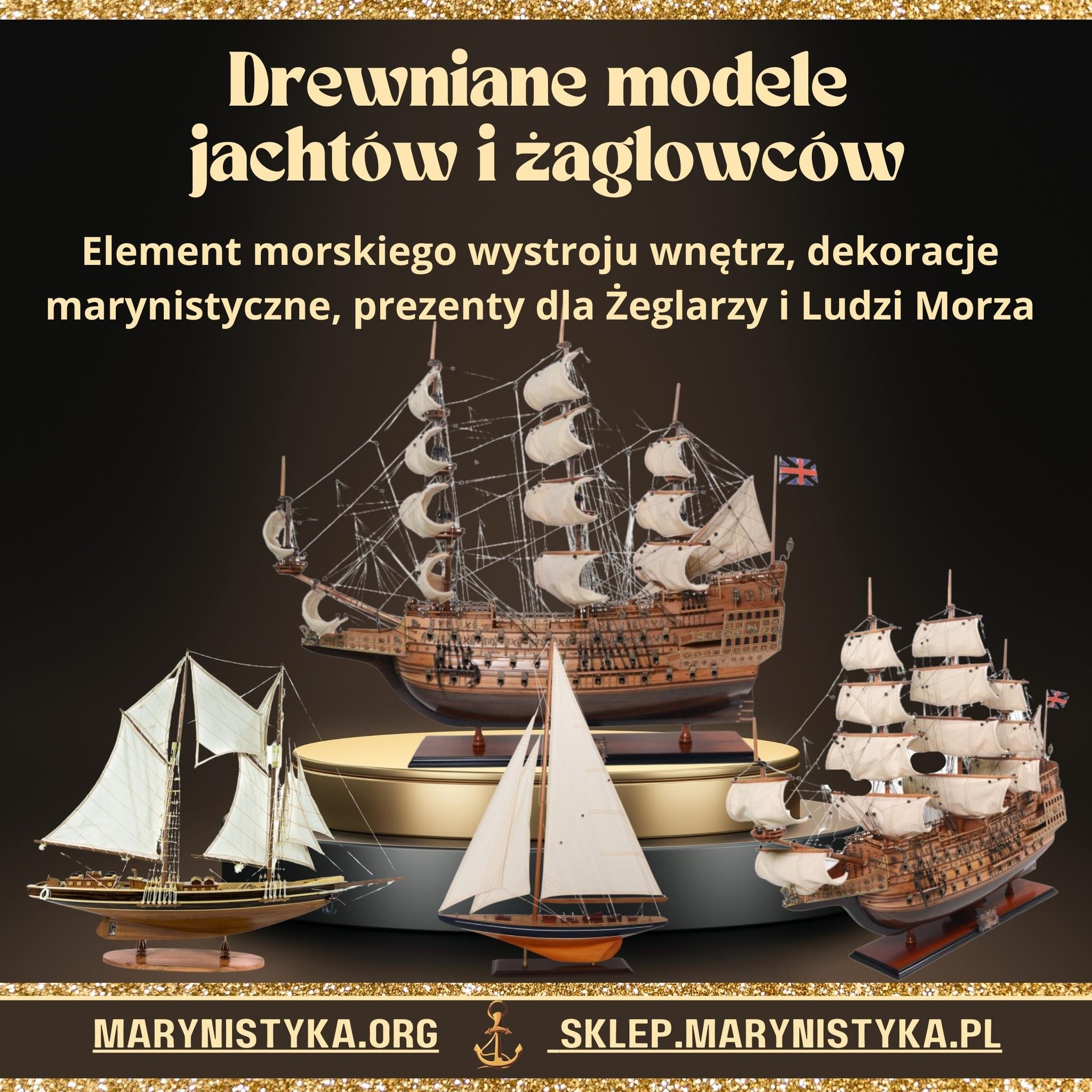 drewnie modele jachtów i żaglowców